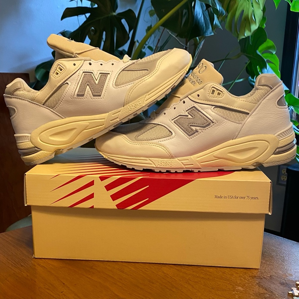 New Balance 990v2 X Teddy Santis X Aime Leon Dore ALD “Sea Salt” Size 9 NWT - Picture 1 of 4